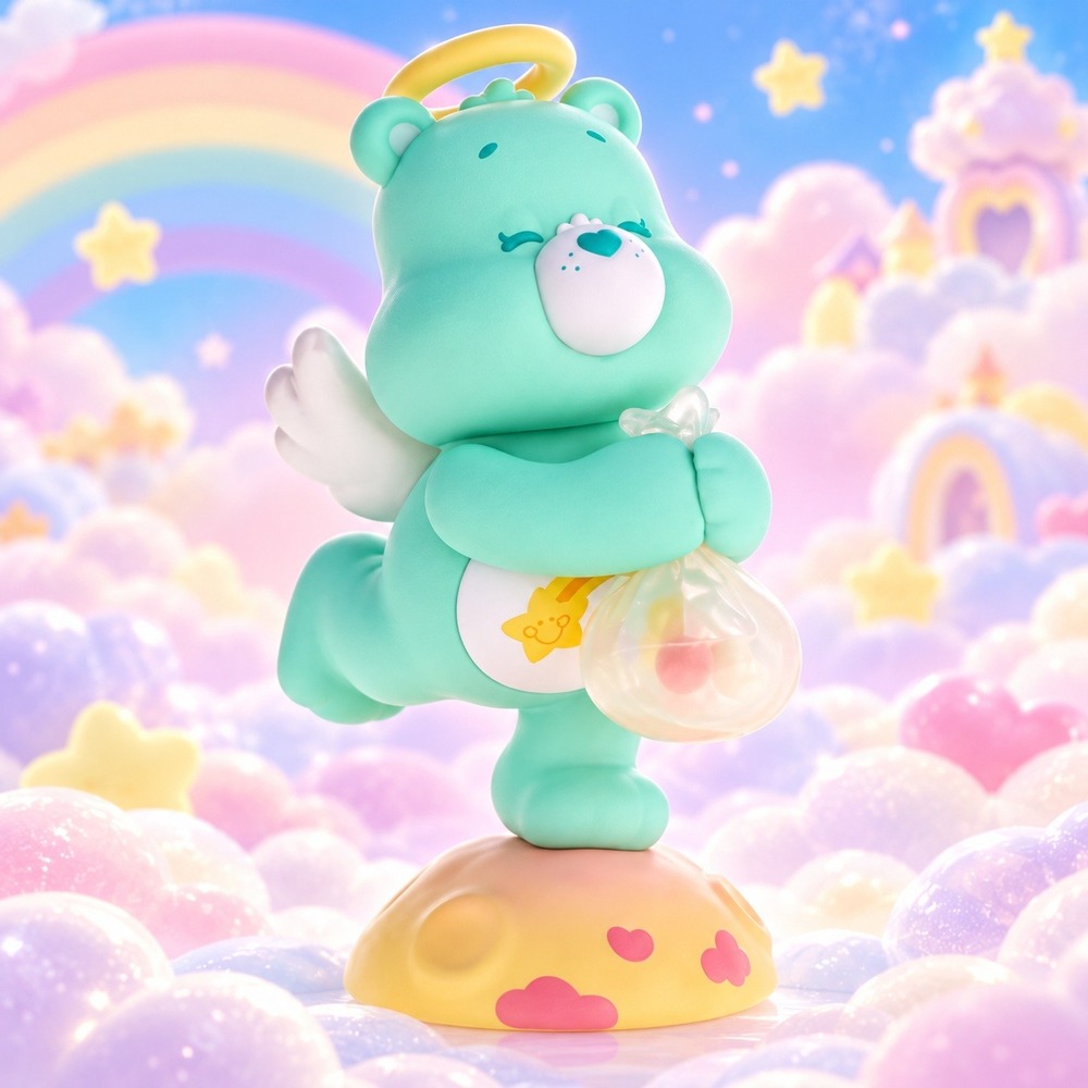 New Funism Care Bears Planet Joy Wish Blind Box Green "Wishful Star" Figure